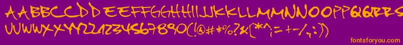 Pipefont2 Font – Orange Fonts on Purple Background