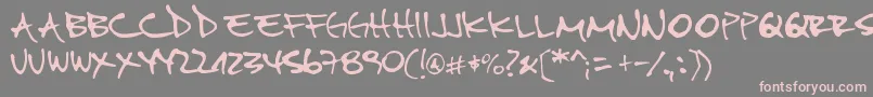 Pipefont2 Font – Pink Fonts on Gray Background
