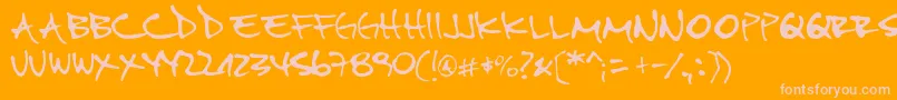 Pipefont2 Font – Pink Fonts on Orange Background