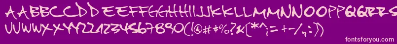 Pipefont2 Font – Pink Fonts on Purple Background