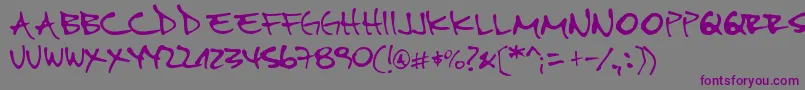 Pipefont2 Font – Purple Fonts on Gray Background