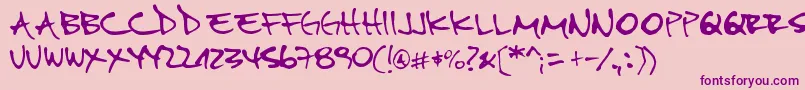 Pipefont2 Font – Purple Fonts on Pink Background
