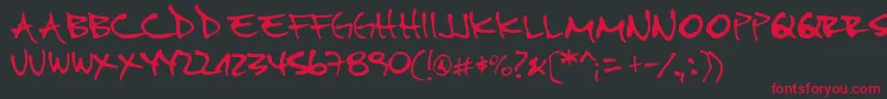 Pipefont2 Font – Red Fonts on Black Background