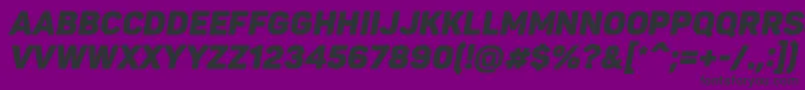 PantonBlackitaliccaps Font – Black Fonts on Purple Background