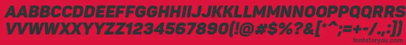PantonBlackitaliccaps Font – Black Fonts on Red Background