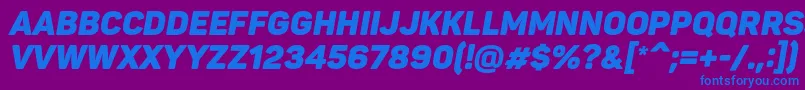 PantonBlackitaliccaps Font – Blue Fonts on Purple Background