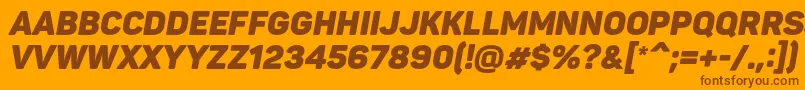 PantonBlackitaliccaps Font – Brown Fonts on Orange Background