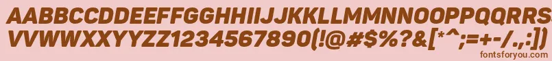 PantonBlackitaliccaps Font – Brown Fonts on Pink Background