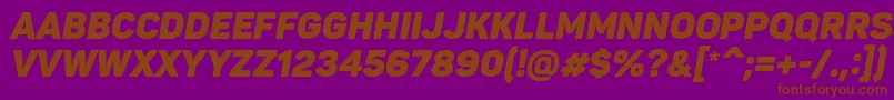 PantonBlackitaliccaps Font – Brown Fonts on Purple Background