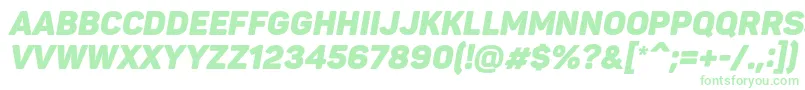 PantonBlackitaliccaps Font – Green Fonts on White Background