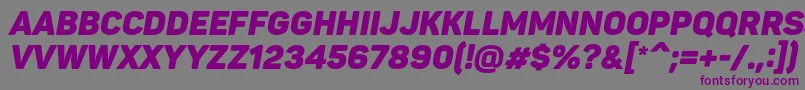 PantonBlackitaliccaps Font – Purple Fonts on Gray Background