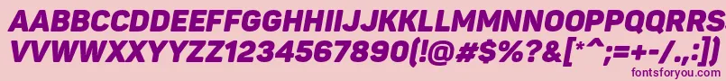 PantonBlackitaliccaps Font – Purple Fonts on Pink Background