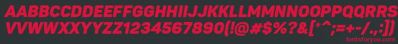 PantonBlackitaliccaps Font – Red Fonts on Black Background