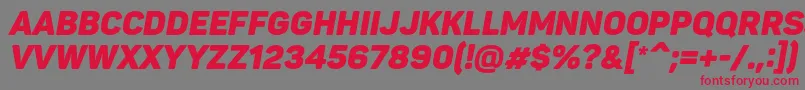 PantonBlackitaliccaps Font – Red Fonts on Gray Background