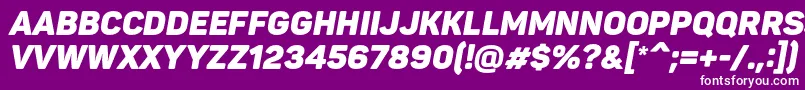 PantonBlackitaliccaps Font – White Fonts on Purple Background