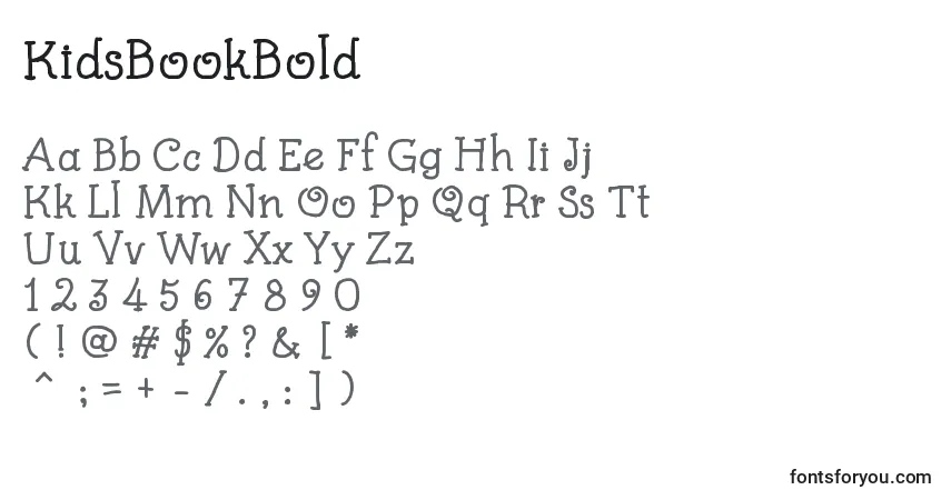 Шрифт KidsBookBold – алфавит, цифры, специальные символы