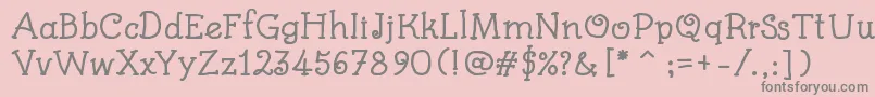 KidsBookBold-Schriftart – Graue Schriften auf rosa Hintergrund