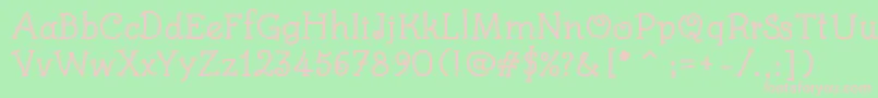 KidsBookBold Font – Pink Fonts on Green Background