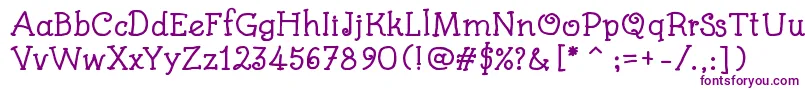 KidsBookBold Font – Purple Fonts on White Background