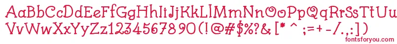 Шрифт KidsBookBold – красные шрифты