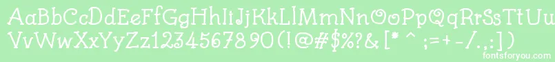 KidsBookBold Font – White Fonts on Green Background