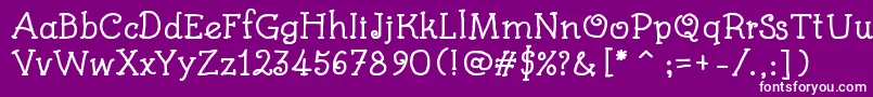 KidsBookBold Font – White Fonts on Purple Background