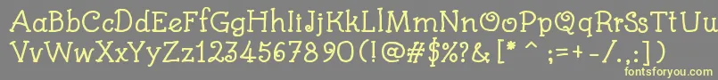 KidsBookBold Font – Yellow Fonts on Gray Background