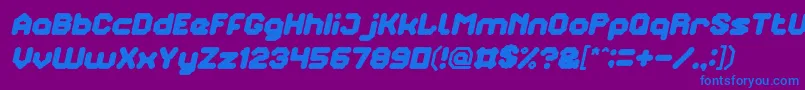 TheBrainItalic Font – Blue Fonts on Purple Background