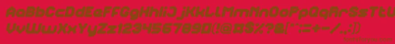 TheBrainItalic Font – Brown Fonts on Red Background