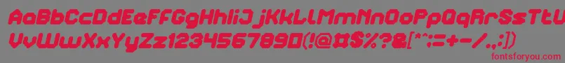 TheBrainItalic Font – Red Fonts on Gray Background