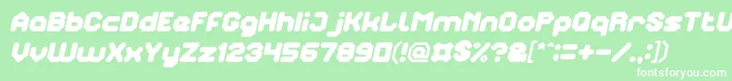 TheBrainItalic Font – White Fonts on Green Background