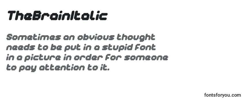 TheBrainItalic Font