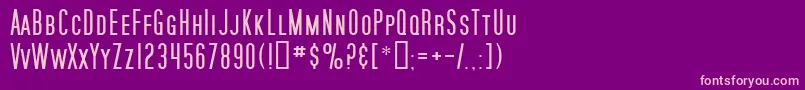 Fonte SfMoviePoster – fontes rosa em um fundo violeta