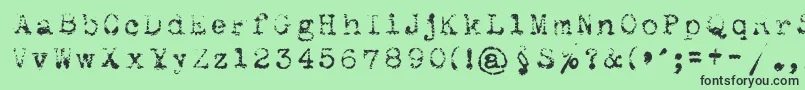 Maszynaroyallight Font – Black Fonts on Green Background