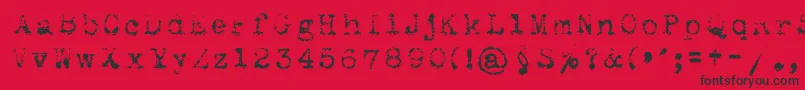 Maszynaroyallight Font – Black Fonts on Red Background