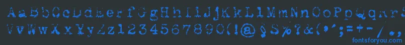 Maszynaroyallight Font – Blue Fonts on Black Background