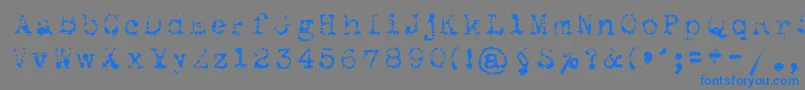 Maszynaroyallight Font – Blue Fonts on Gray Background