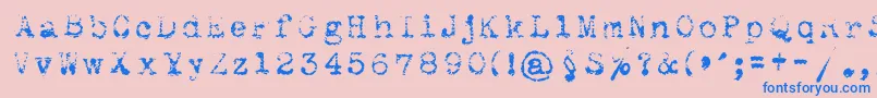 Maszynaroyallight Font – Blue Fonts on Pink Background