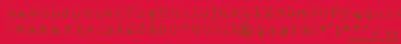Maszynaroyallight Font – Brown Fonts on Red Background