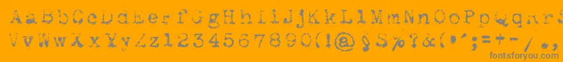 Maszynaroyallight Font – Gray Fonts on Orange Background