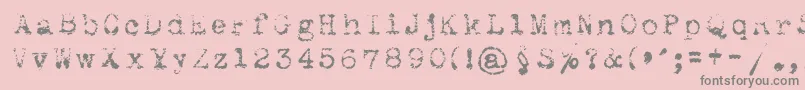 Maszynaroyallight Font – Gray Fonts on Pink Background