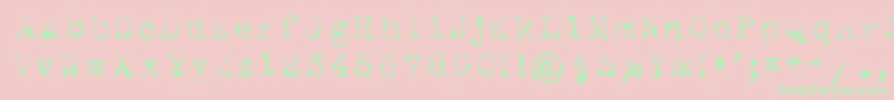 Maszynaroyallight Font – Green Fonts on Pink Background