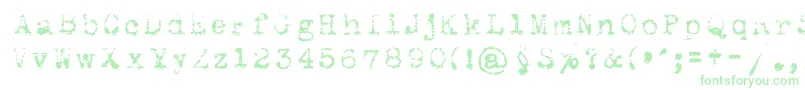 Maszynaroyallight Font – Green Fonts on White Background