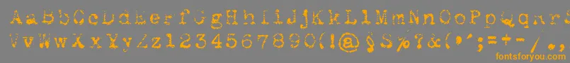 Maszynaroyallight Font – Orange Fonts on Gray Background