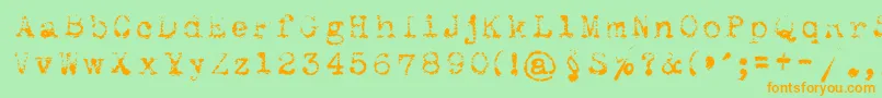 Maszynaroyallight Font – Orange Fonts on Green Background