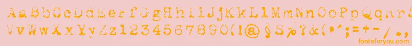 Maszynaroyallight Font – Orange Fonts on Pink Background
