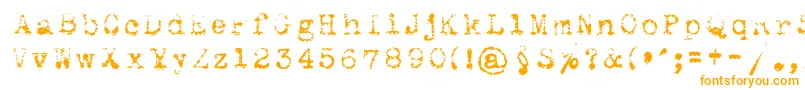 Maszynaroyallight Font – Orange Fonts on White Background