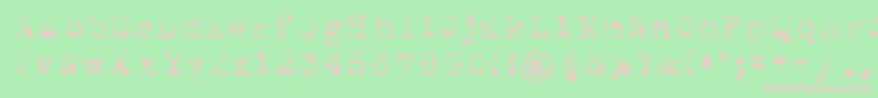 Maszynaroyallight Font – Pink Fonts on Green Background