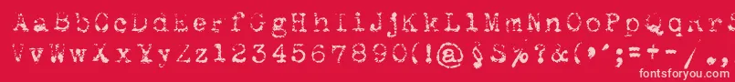 Maszynaroyallight Font – Pink Fonts on Red Background