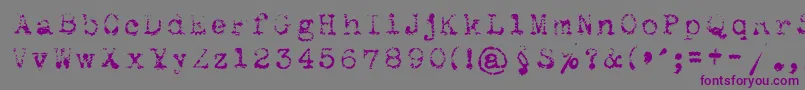 Maszynaroyallight Font – Purple Fonts on Gray Background
